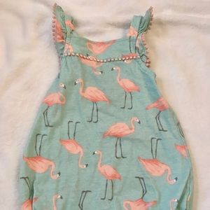 9mos Carters Flamingo romper!